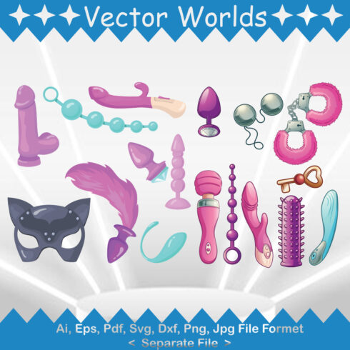 Sex Toys SVG Vector Design cover image.