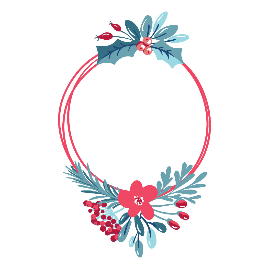 Christmas Geometric Frames in Vector preview image.