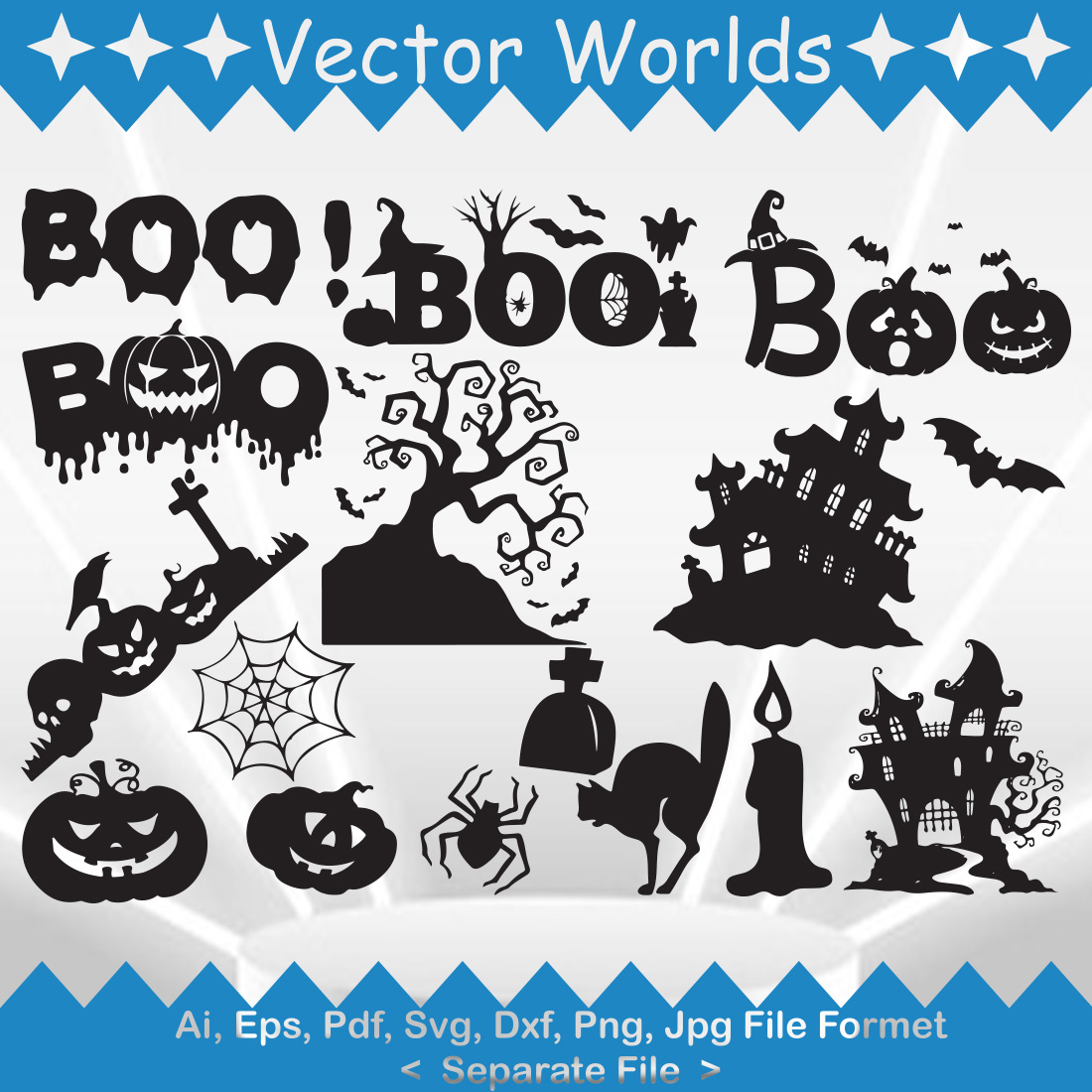 Boo SVG Vector Design preview image.