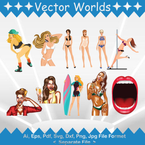 Sexy Woman SVG Vector Design cover image.