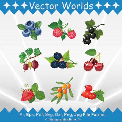 Berries SVG Vector Design cover image.