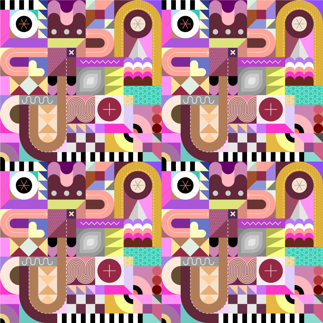 Seamless Geometric Pattern Designs preview image.