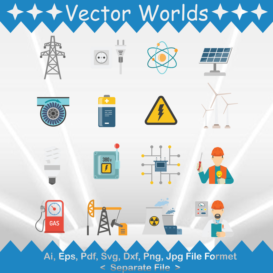 Energy Power SVG Vector Design preview image.