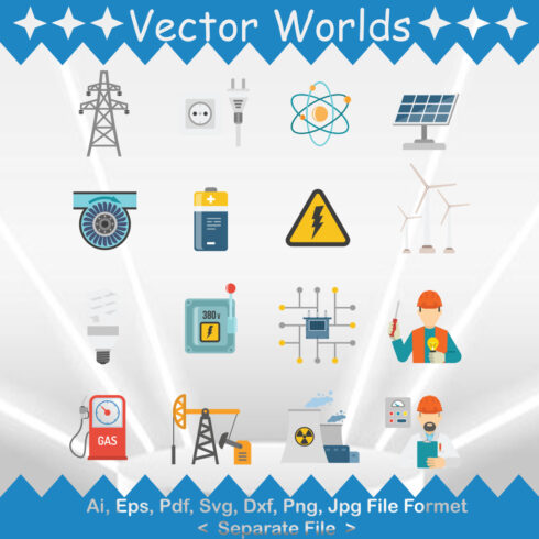 Energy Power SVG Vector Design cover image.
