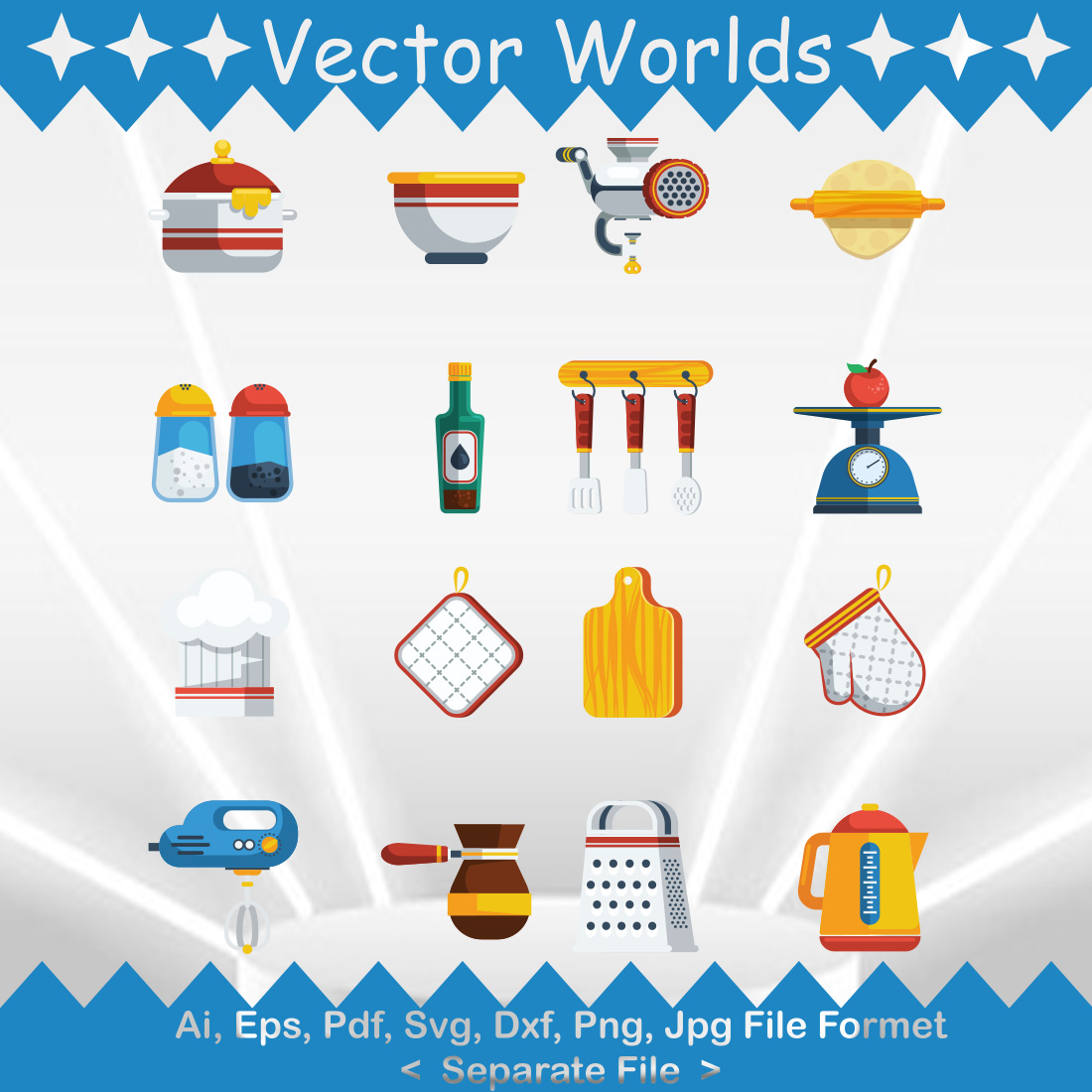 Kitchen SVG Vector Design preview image.