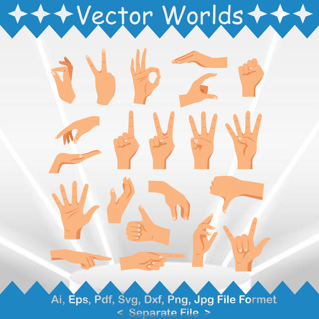 Hands SVG Vector Design cover image.