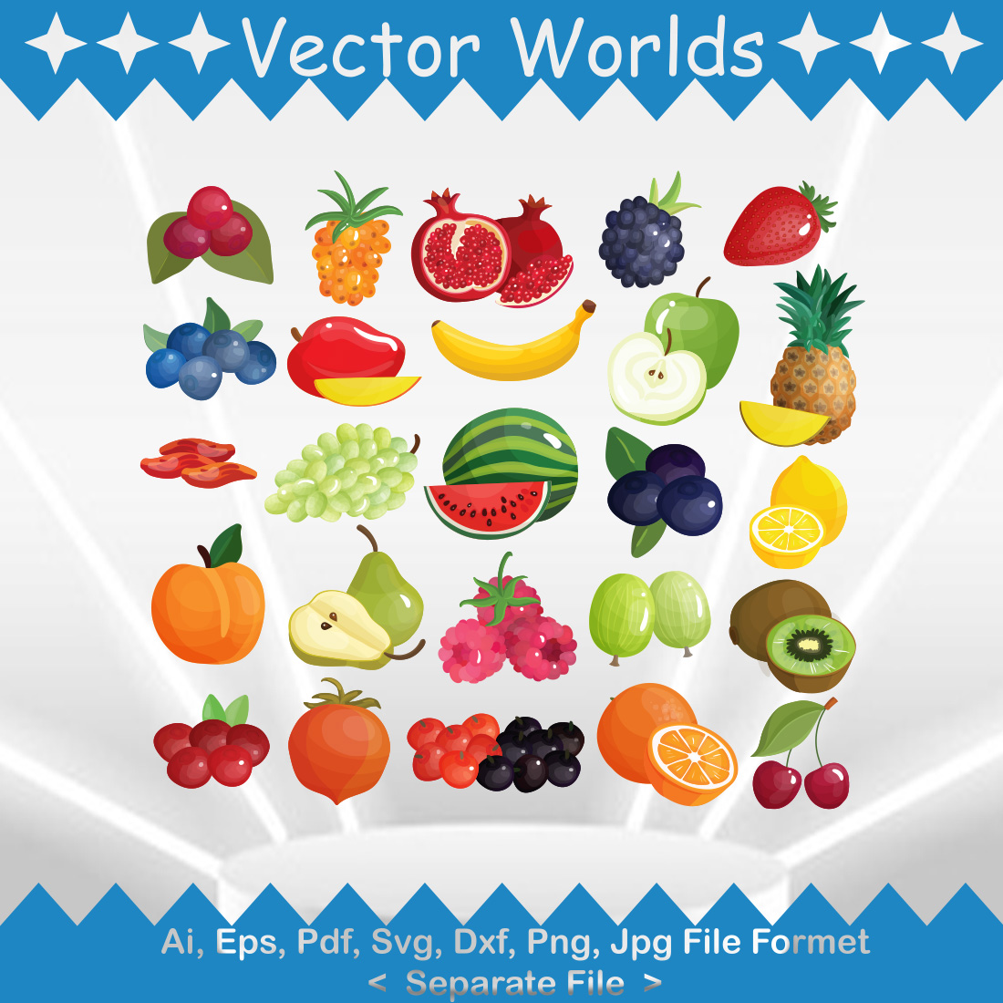 Berries SVG Vector Design preview image.