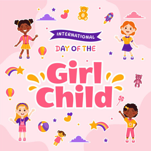 10 International Day of the Girl Child Illustration cover image.