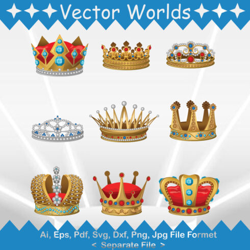 Crown SVG Vector Design cover image.