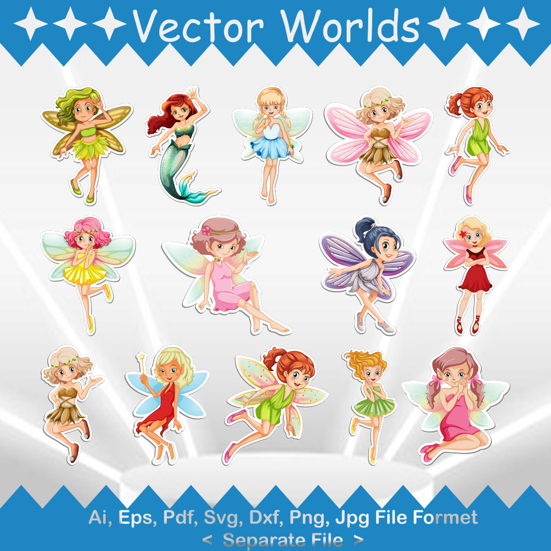 Fairy Real SVG Vector Design preview image.