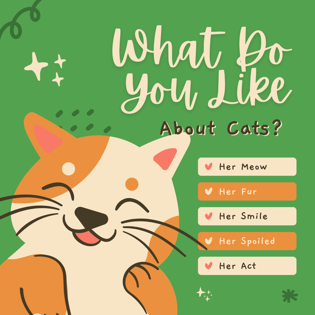 green illustrative qna cats instagram post 952