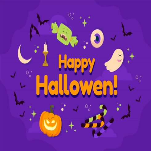 Halloween celebration background cover image.