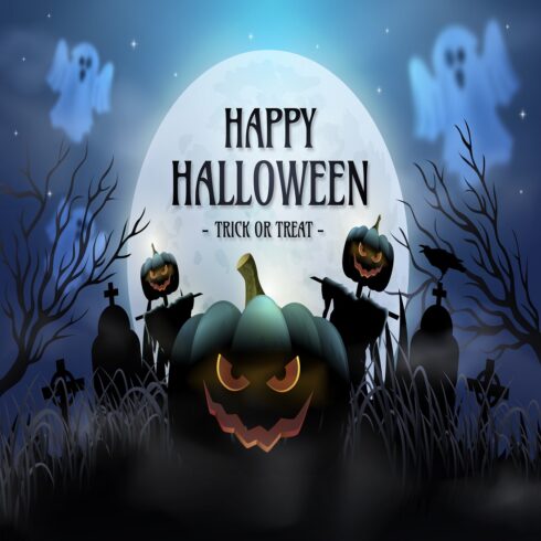 Halloween celebration background cover image.