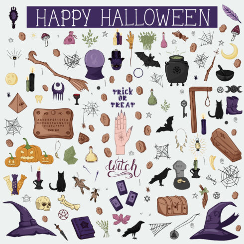 Halloween Vector Pack (128 Elements) cover image.