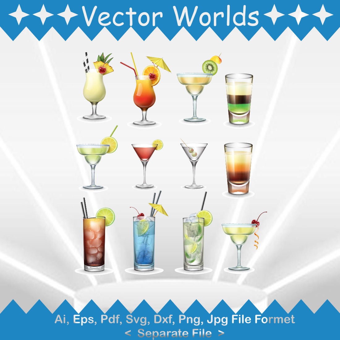 Fruit Juice SVG Vector Design preview image.