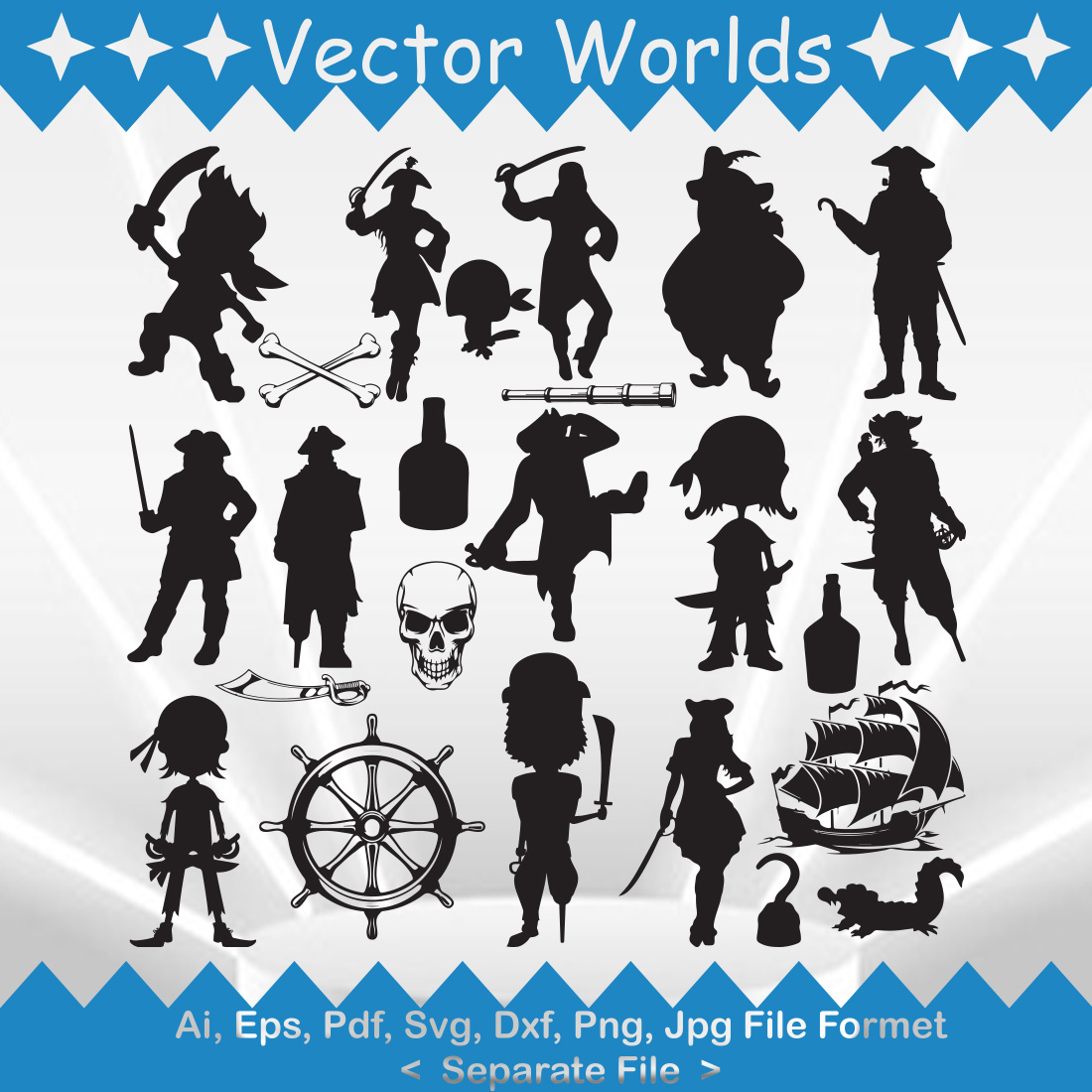 Cartoon Pirate SVG Vector Design - MasterBundles