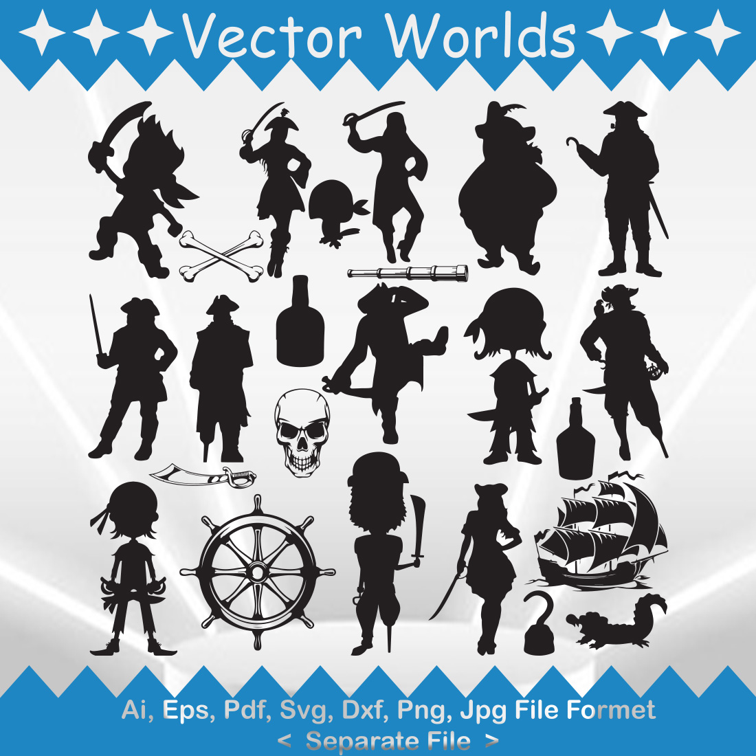 Pirates of the Caribbean SVG, pdf, png and jpeg