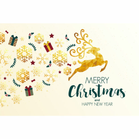 Christmas Colorful Greeting Card in Vector cover image.