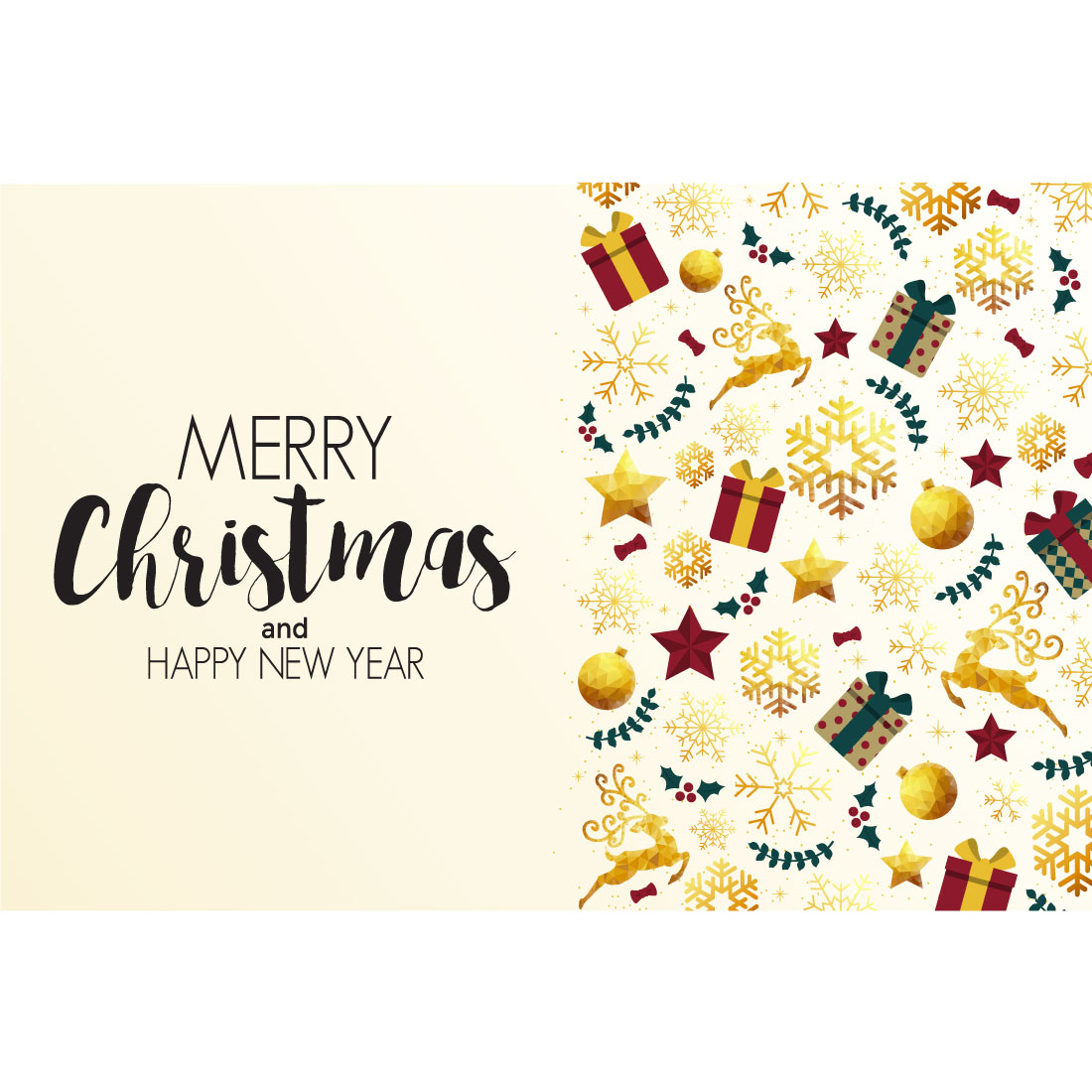holiday christmas card made from triangles reindeer and snowflakes 5 converted 281