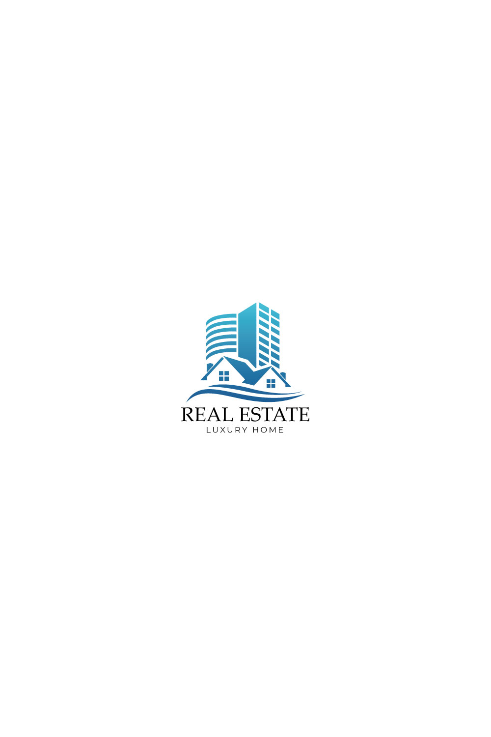 Luxury Real Estate Logo pinterest preview image.