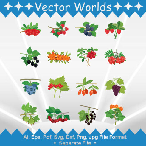 Berries SVG Vector Design cover image.