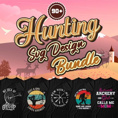 Archery Hunting SVG Design Bundle cover image.