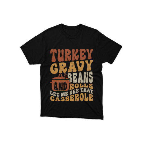 Turkey gravy beans thanksgiving t shirt design cover image.