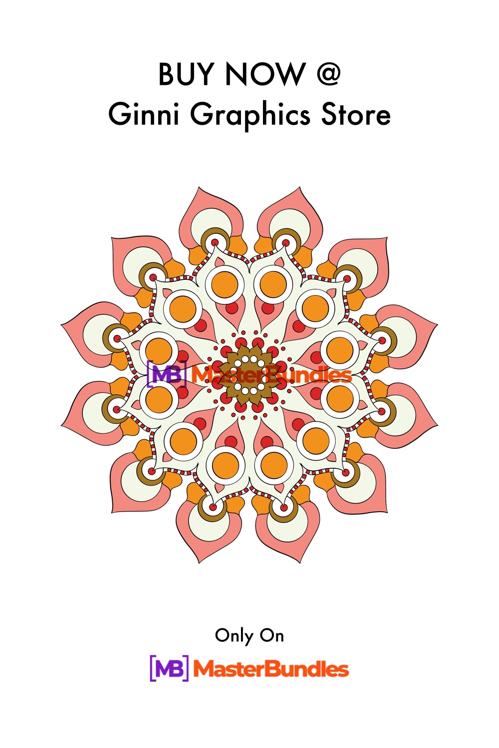 Colourful Mandala Design - Thin Strokes pinterest preview image.