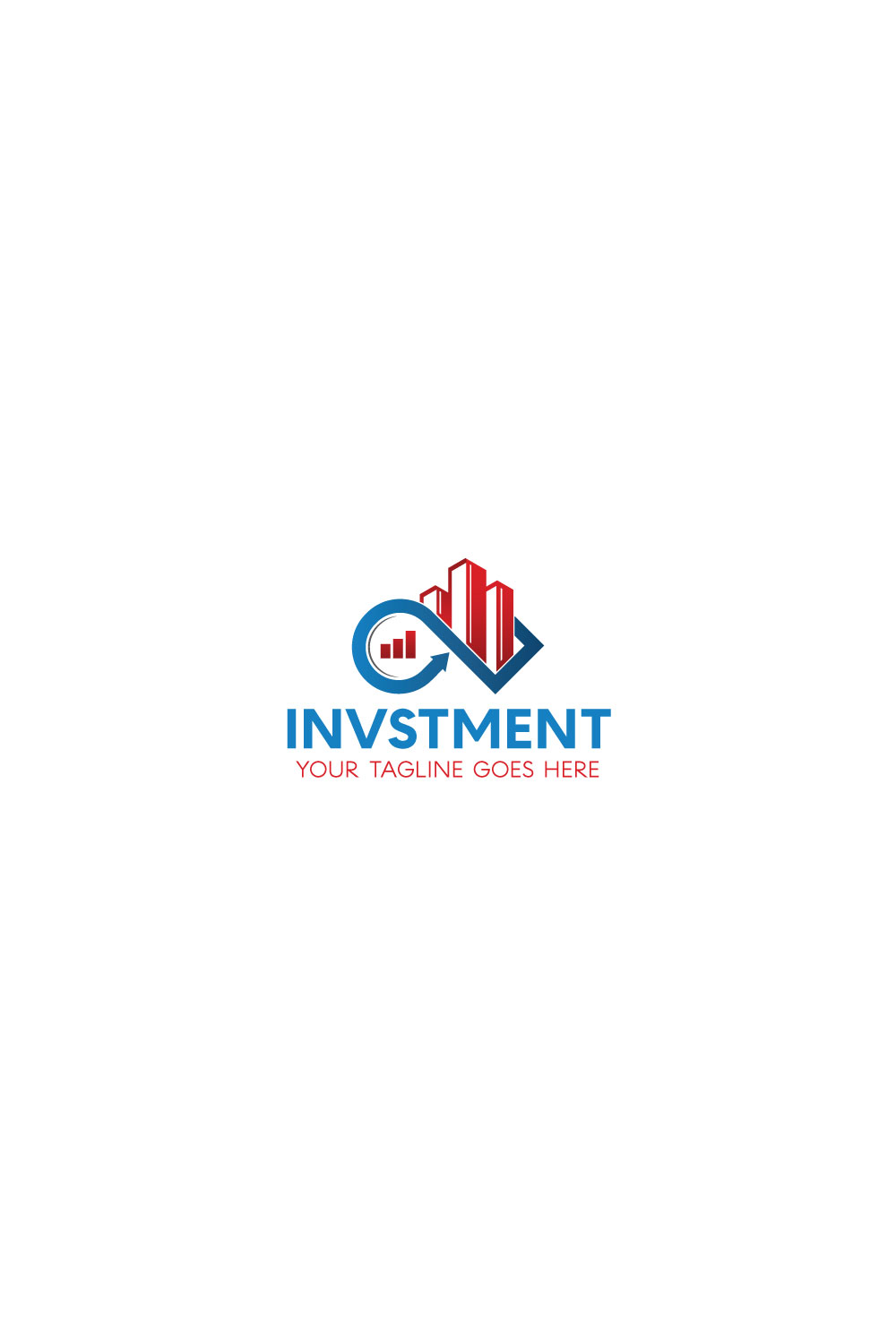 Professional Investment Logo design pinterest preview image.