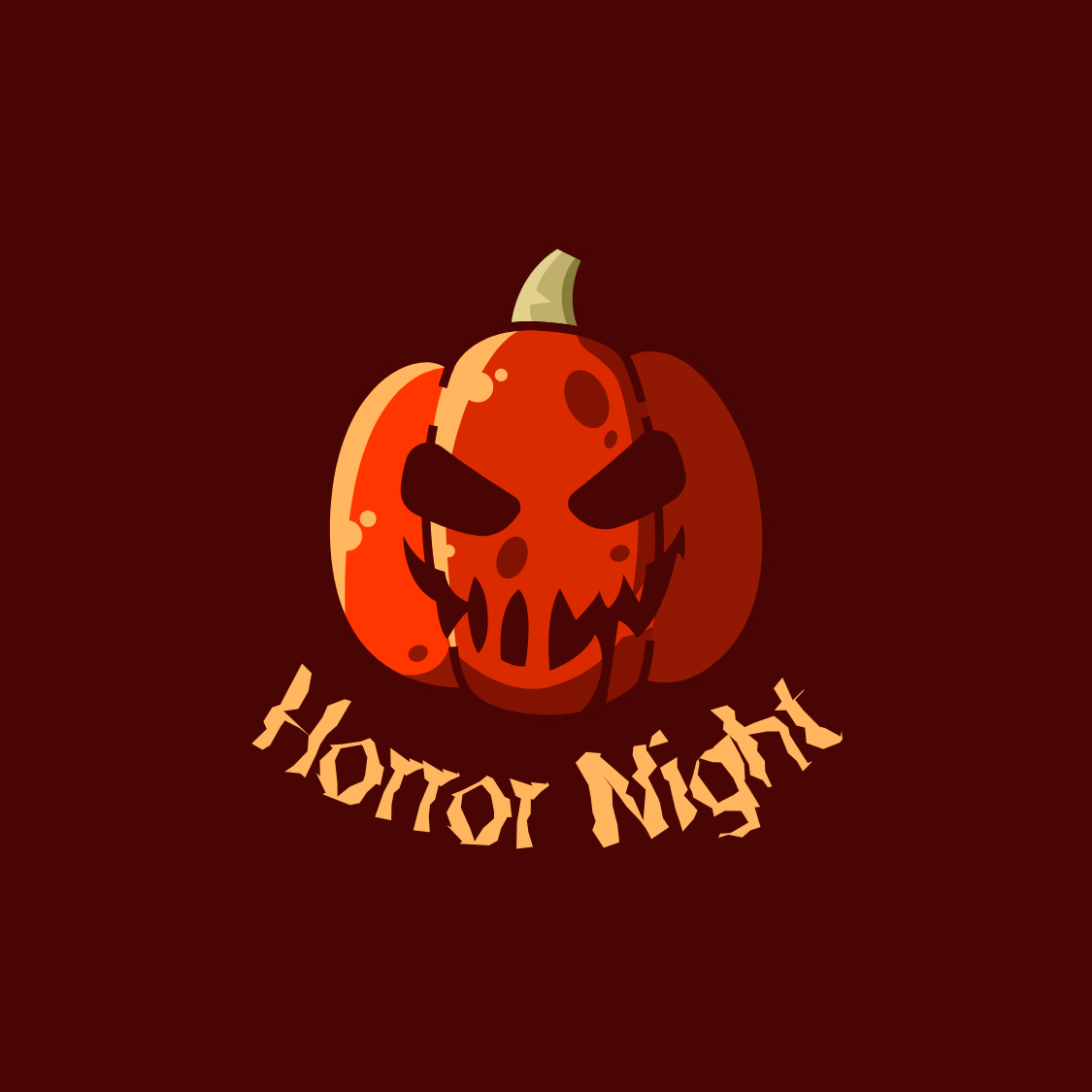jack o lantern scary pumpkin halloween logo 657