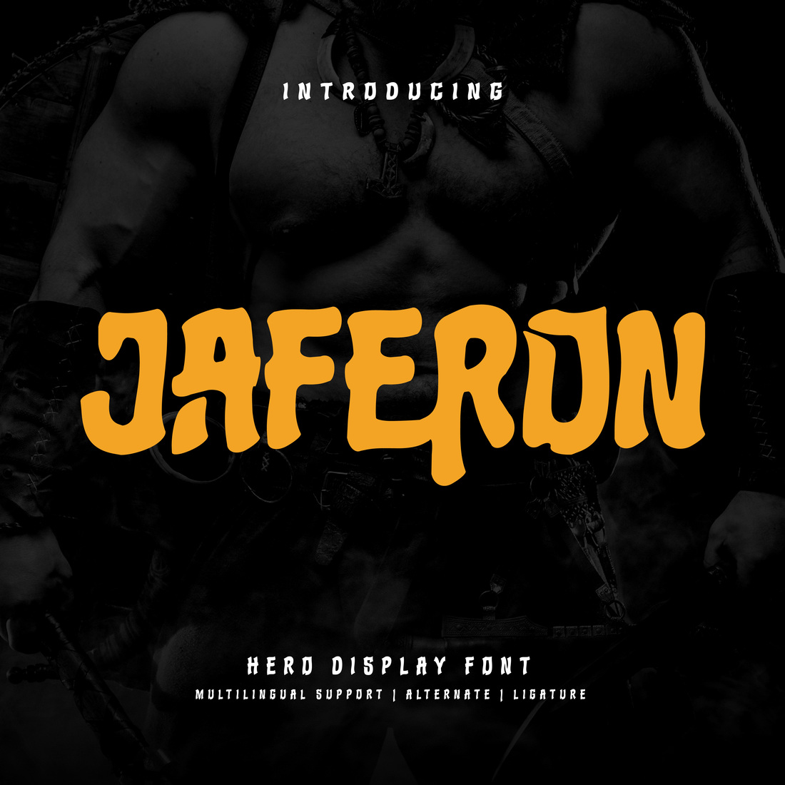 Jaferon | Display Hero Font preview image.