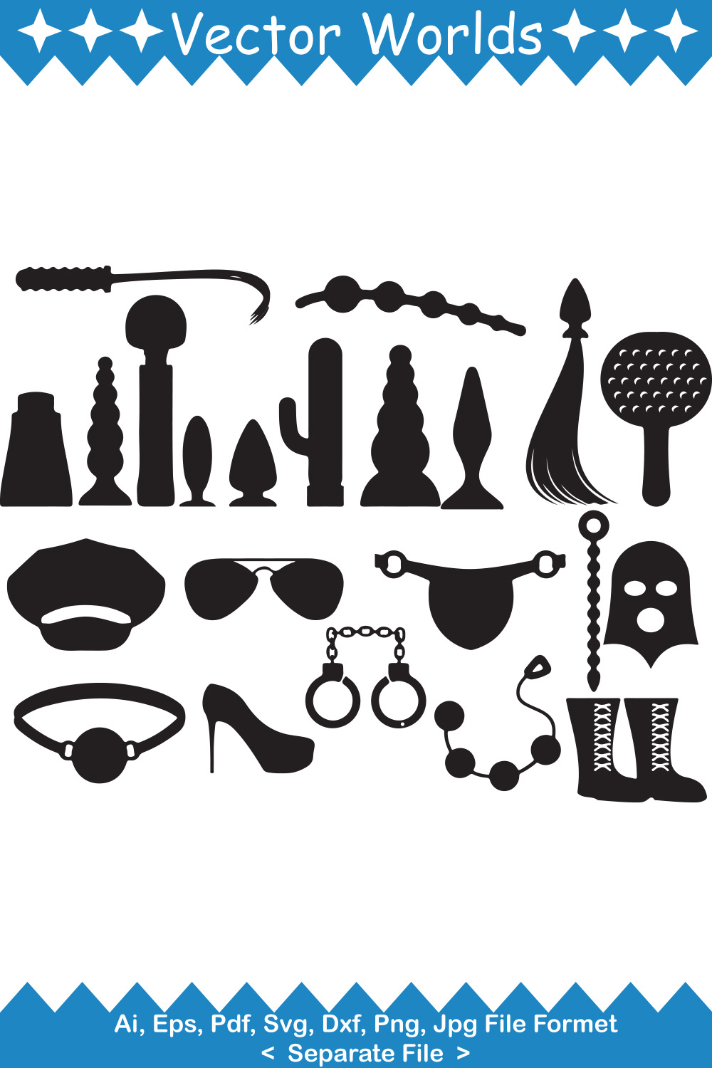 Sex Toys SVG Vector Design pinterest preview image.