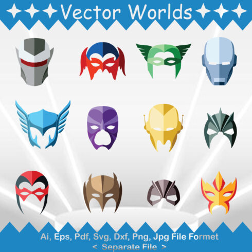 Hero Mask SVG Vector Design cover image.