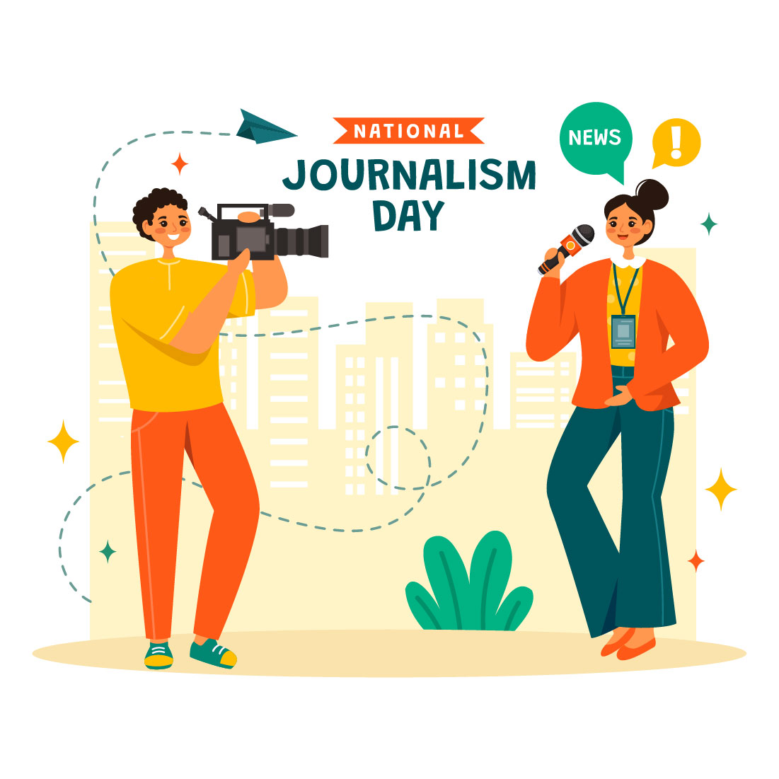 13 National Journalism Day Illustration cover image.