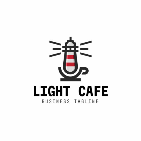 Light house cafe logo icon vector design cover image.
