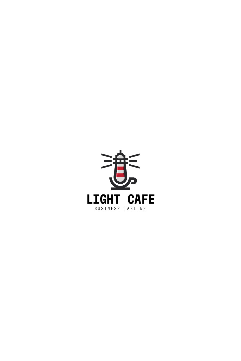 Light house cafe logo icon vector design pinterest preview image.