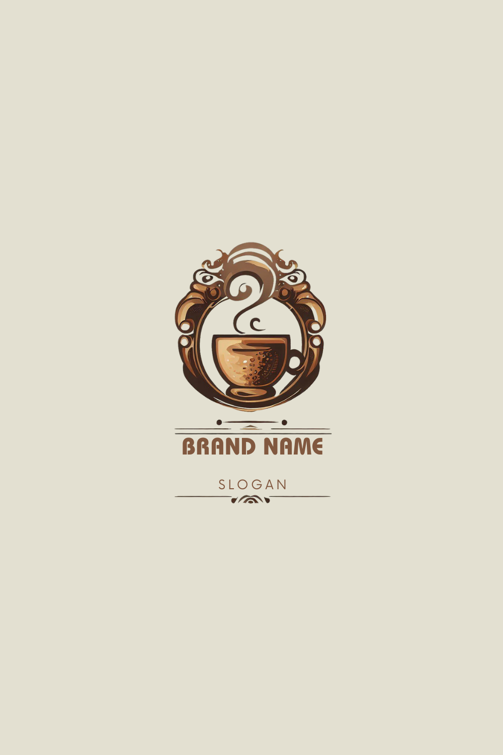 Aesthetic Coffee logo pinterest preview image.