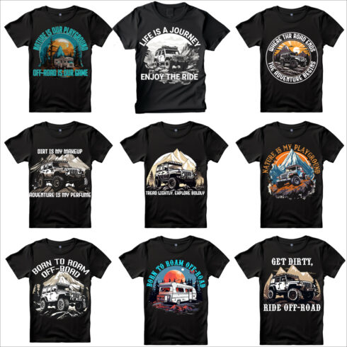 bundle package of OFF-ROAD t-shirt design, family t-shirt design, adventure t-shirt design cover image.