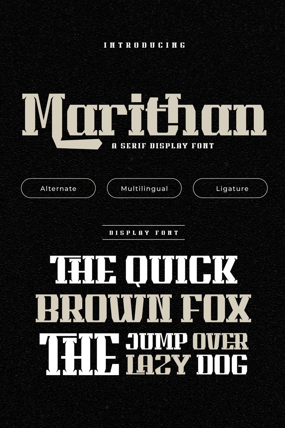 Marithan | Display Hero Font pinterest preview image.