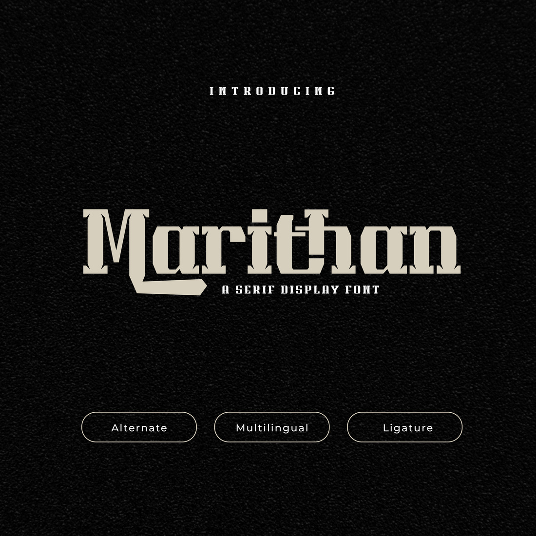 Marithan | Display Hero Font preview image.