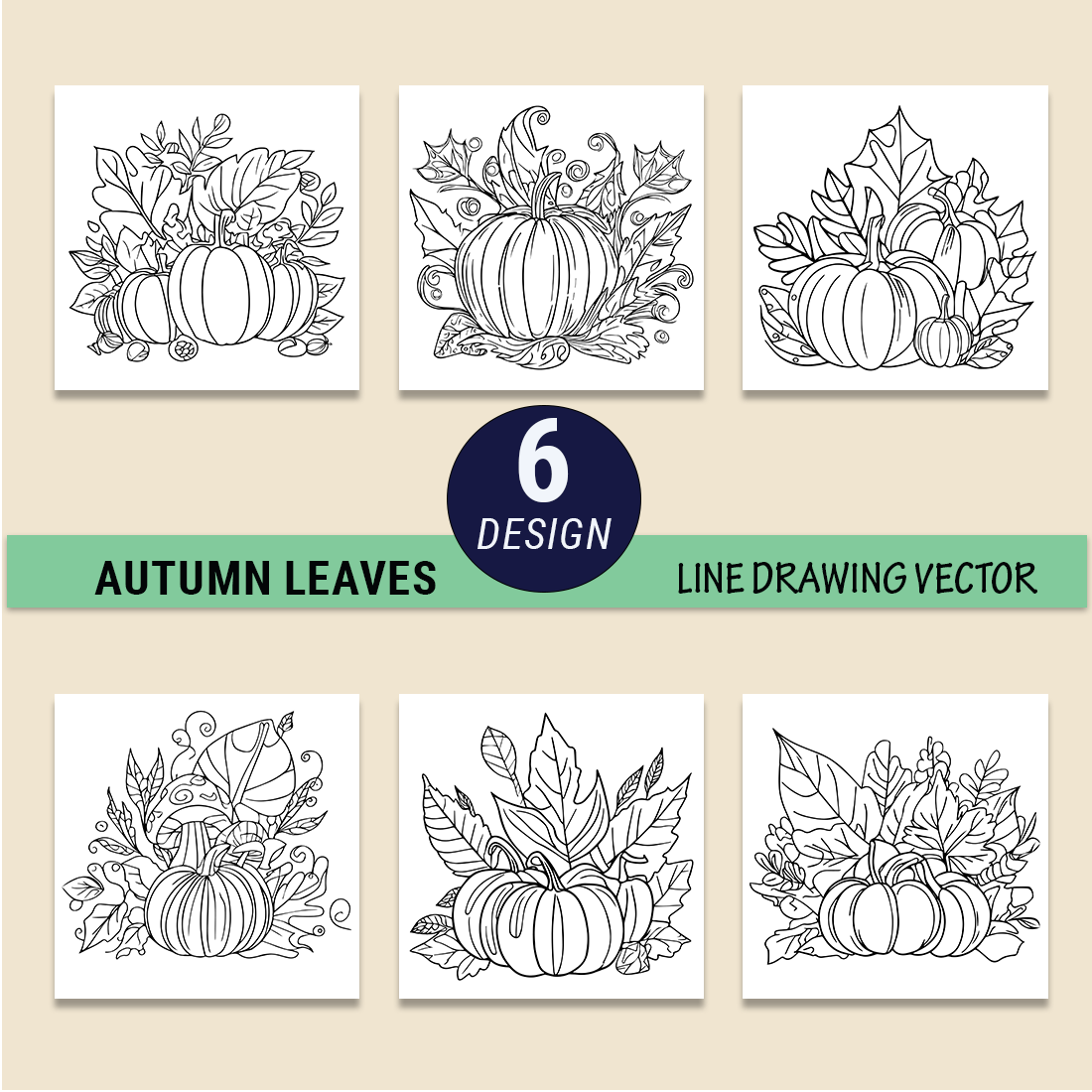 Nature Thanksgiving coloring sheet, free printable coloring pages, hand drawing autumn coloring shee preview image.