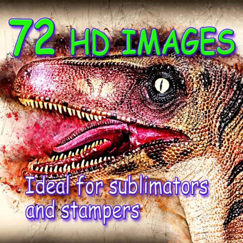 DINOSAURS AND TREES – Bundle Of 72 HQ 300 dpi Graphics Ready To Print cover image.