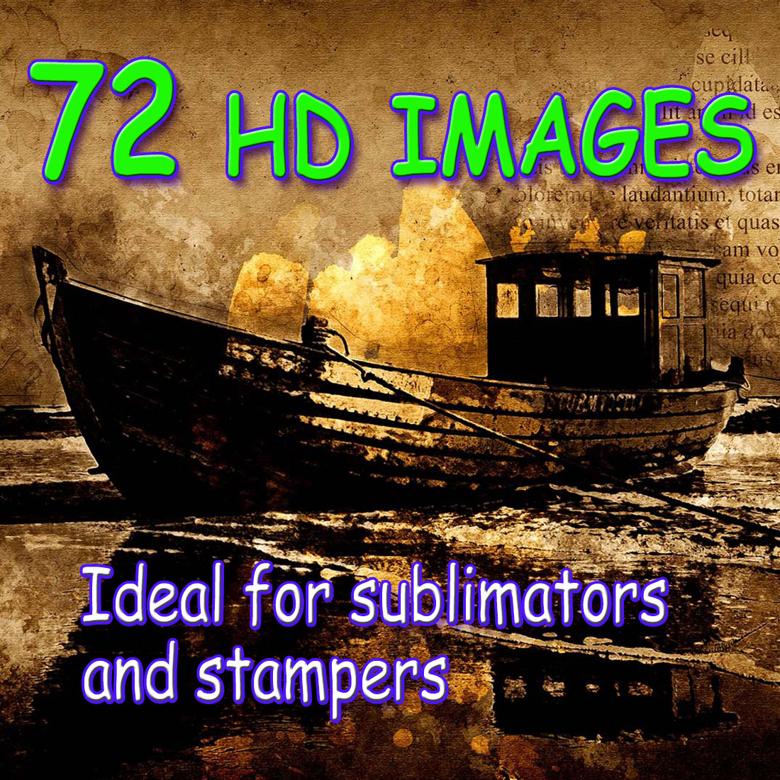SHIP AND TRANSPORT – Bundle Of 72 HQ 300 dpi Graphics Ready To Print cover image.
