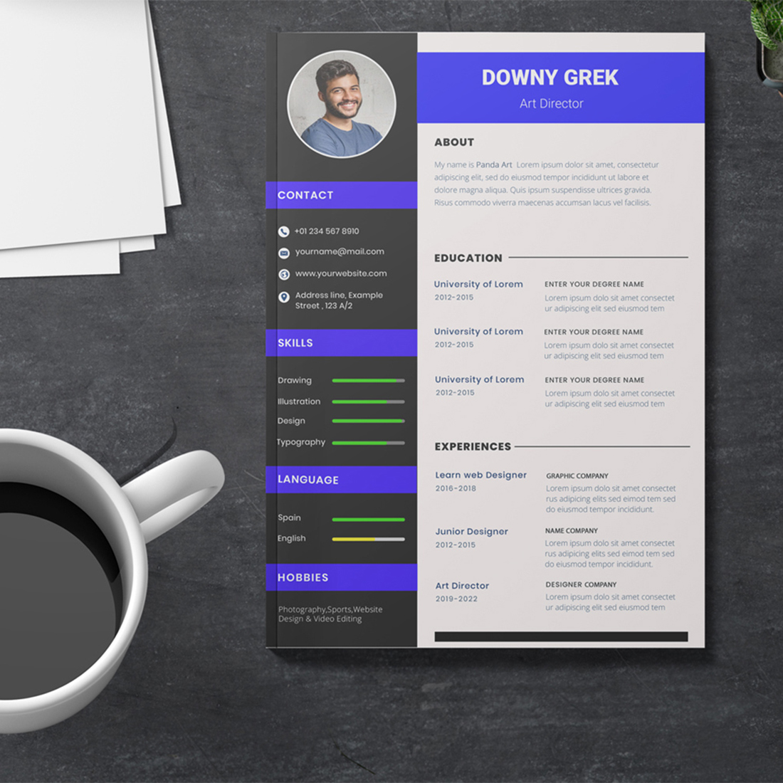 2025 Resume Template Design Elizabeth C Ponce