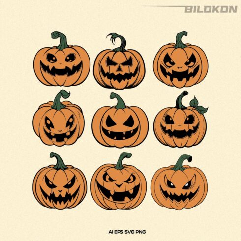 Funny Halloween Pumpkin SVG, Halloween Pumpkin Design cover image.