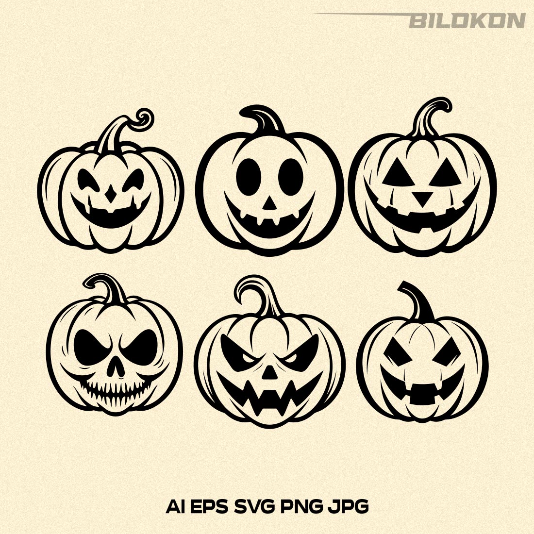 Halloween Pumpkin, Cute Halloween Pumpkin, Halloween SVG preview image.