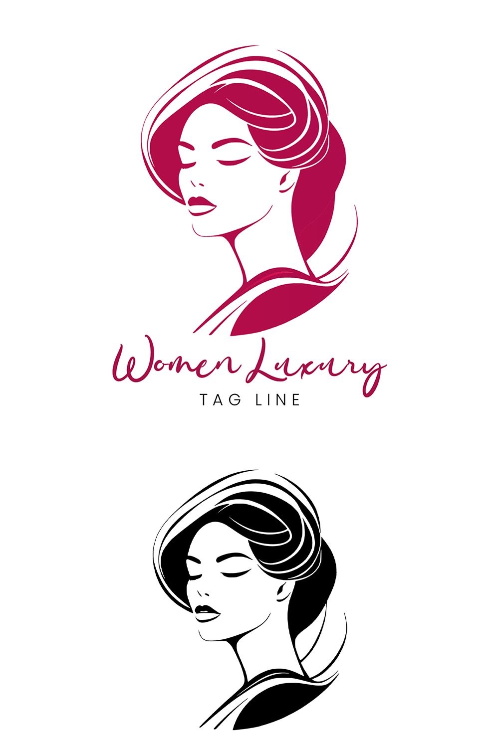 Women beauty logo pinterest preview image.