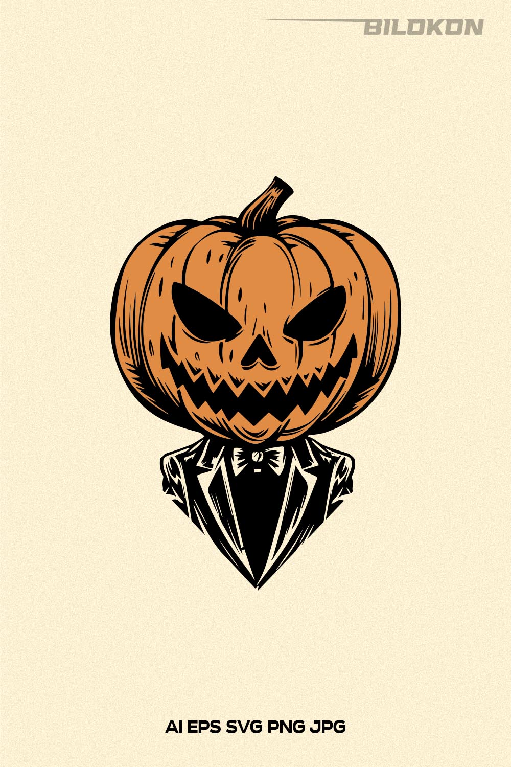 Pumpkin Monster, Halloween SVG, Halloween Monster Design pinterest preview image.