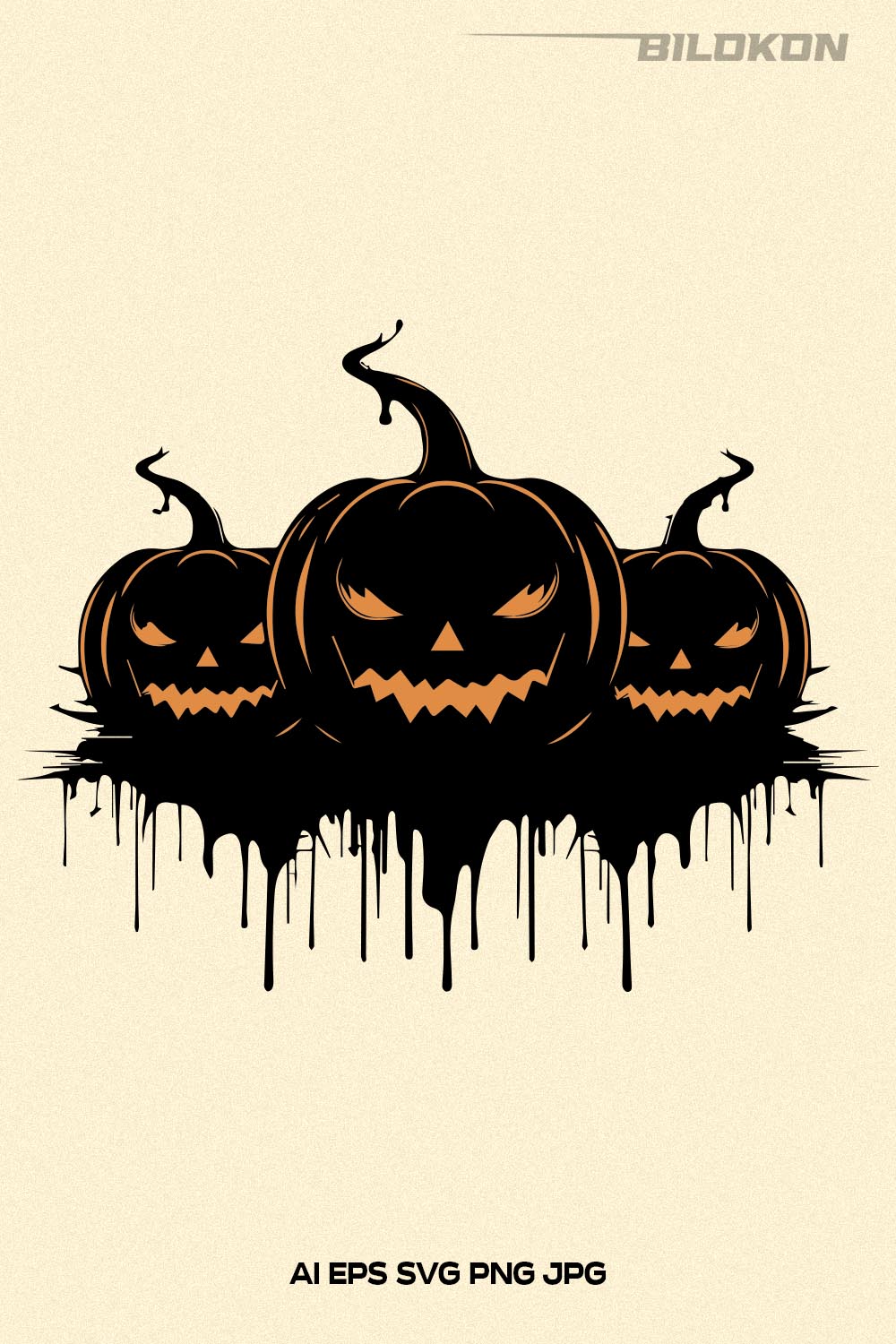 Pumpkin Mask SVG, Halloween Mask Design SVG Cut File