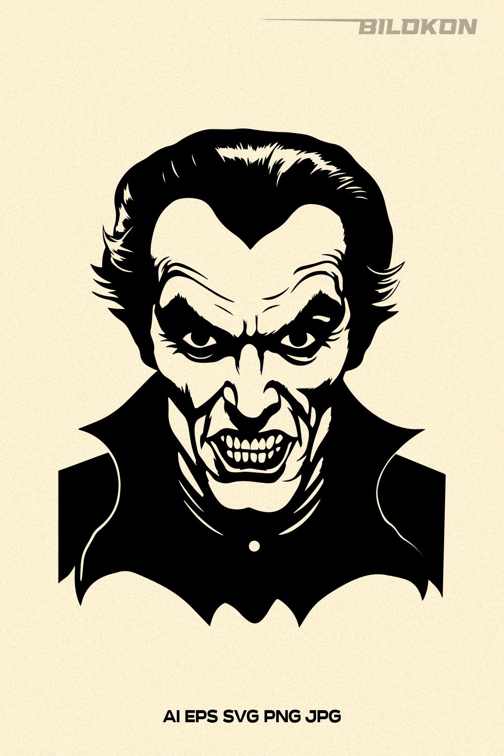 Dracula, Halloween Dracula, Vampire, Vector, SVG pinterest preview image.